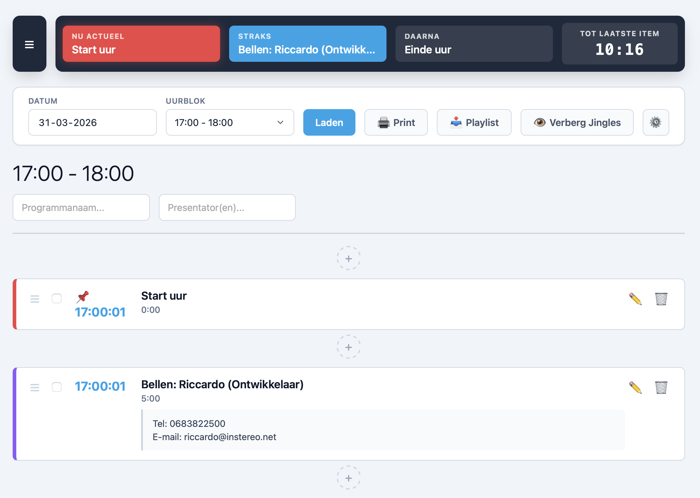 Instereo Draaiboek Functionaliteit